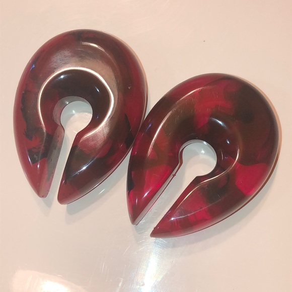 ⭐️16mm 5/8 PLUGS💖CUSTOM PINK/BLACK GAUGES HANGERS - Picture 5 of 5